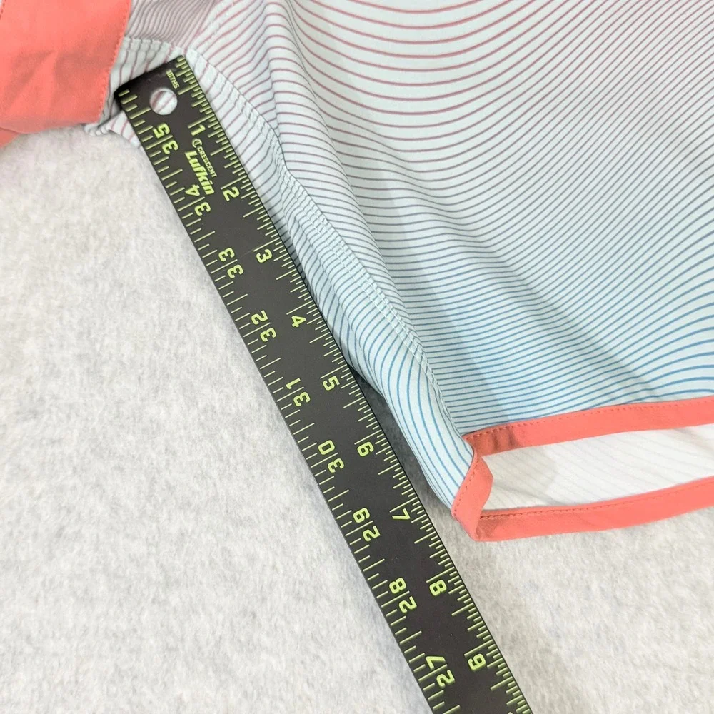 Hurley Phantom Mens Board Shorts Size 40 Coral Blue Wavy Stripe Swim Trunks
